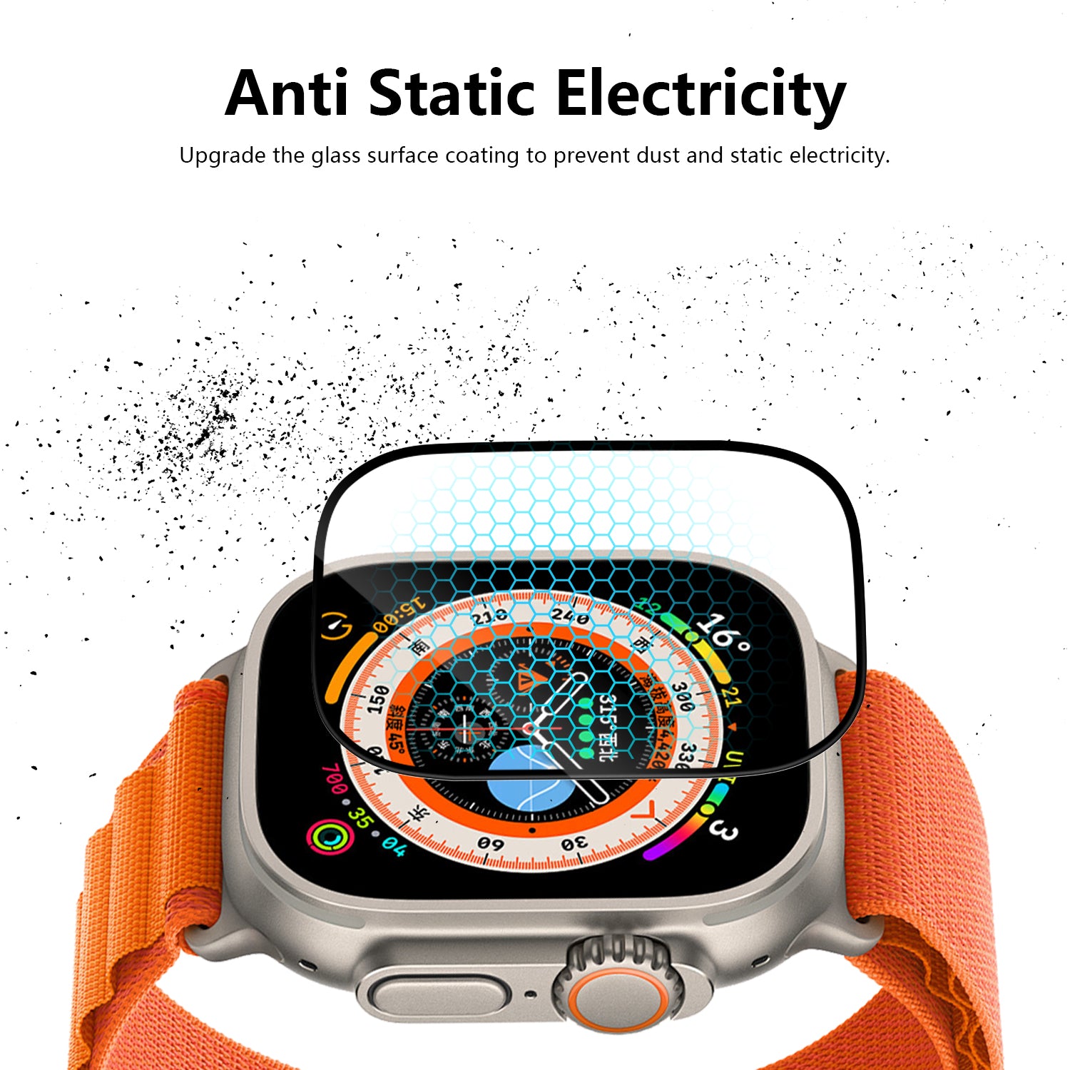 CASETORI®️ SCREEN PROTECTOR APPLE WATCH ULTRA 2 | ULTRA | 49 MM W. INST. TOOL