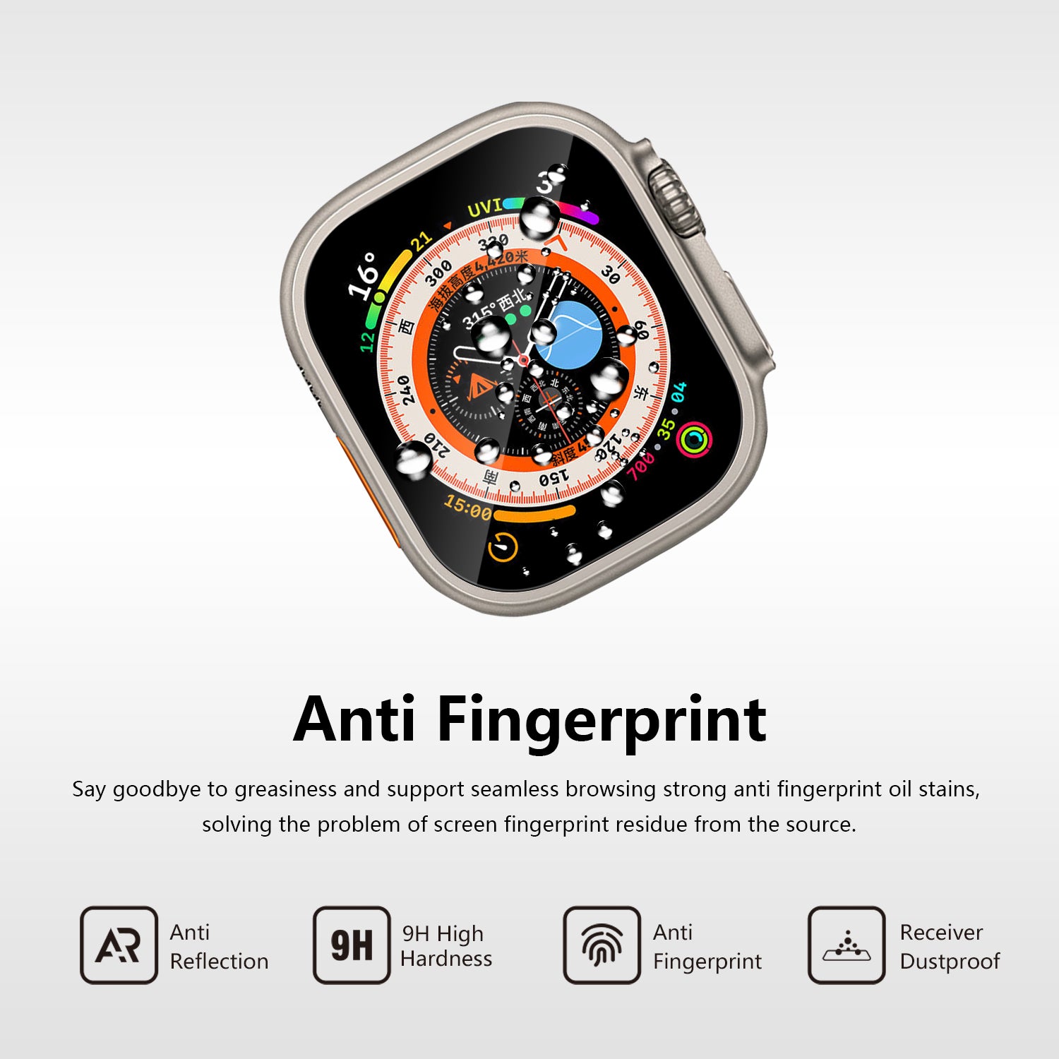 CASETORI®️ SCREEN PROTECTOR APPLE WATCH ULTRA 2 | ULTRA | 49 MM W. INST. TOOL
