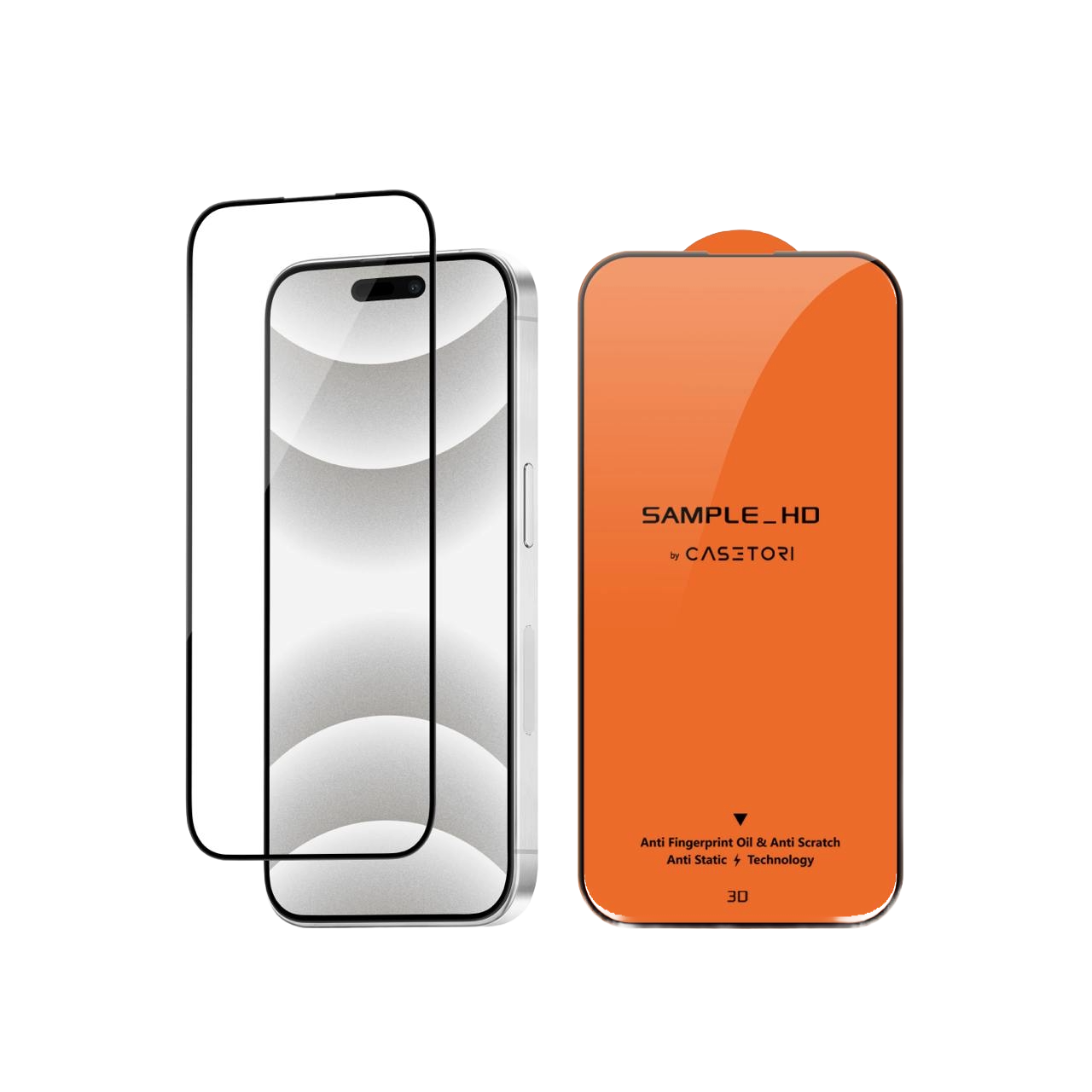 CASETORI® SAMPLE_HD 3D PROTECTION FOR IPHONE 16 PRO MAX | EDGE TO EDGE W. INST. TOOL