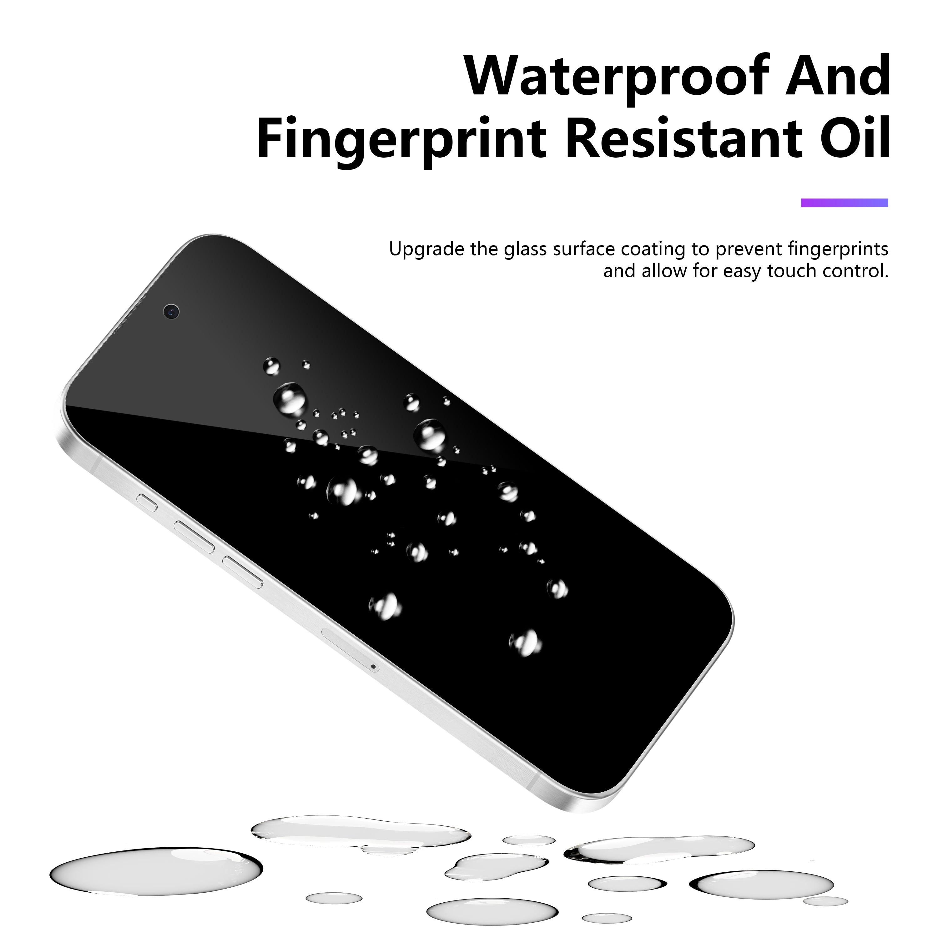 CASETORI® SAMPLE_HD CLEAR PRIVACY PROTECTION FOR IPHONE 16 PRO MAX| EDGE TO EDGE W. EASY INST. TOOL