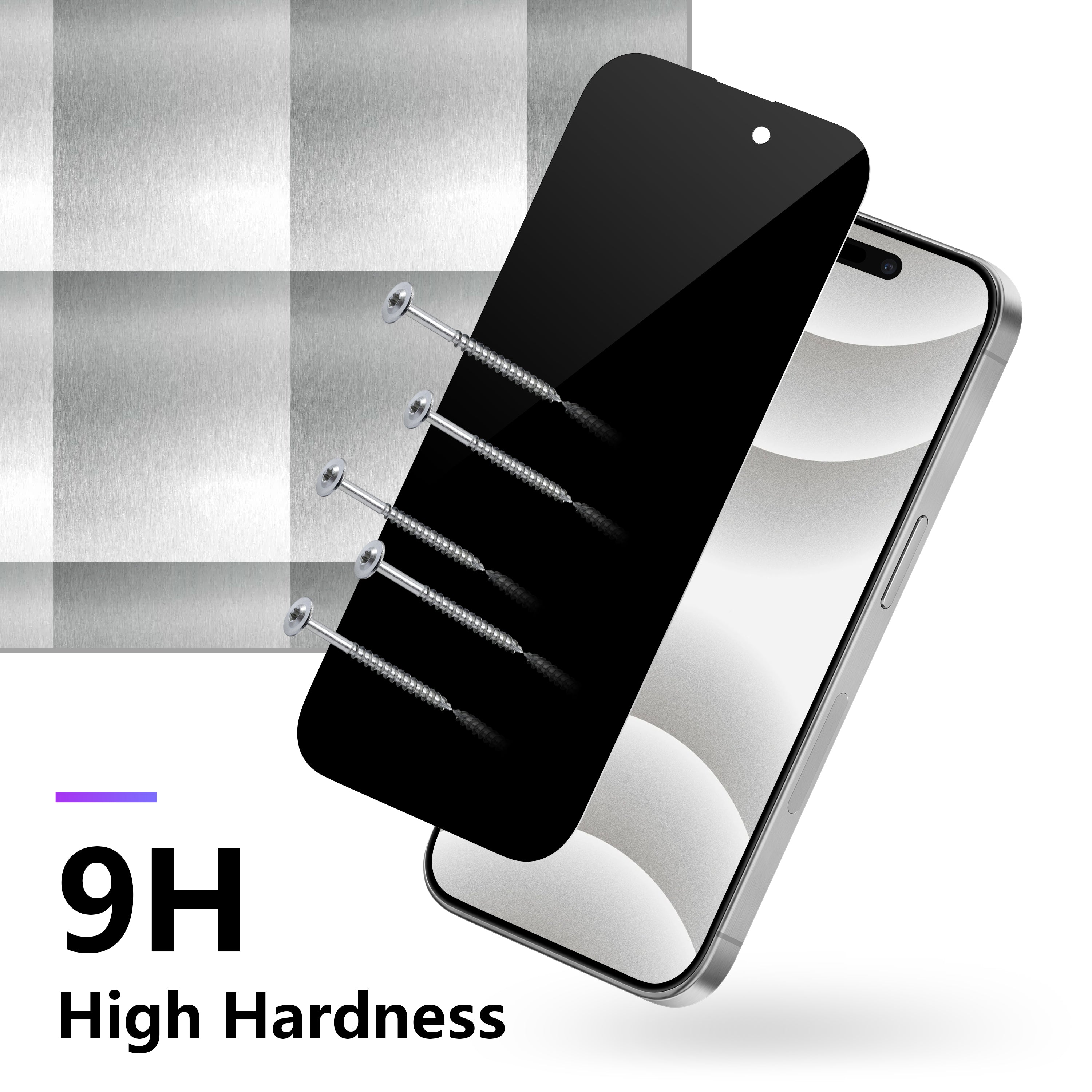 CASETORI® SAMPLE_HD CLEAR PRIVACY PROTECTION FOR IPHONE 16 PRO MAX| EDGE TO EDGE W. EASY INST. TOOL